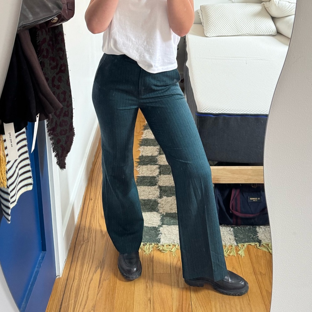 Tela Dark Teal Wide-Leg Pants